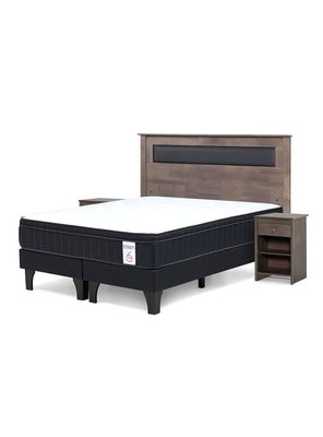 Cama Europea 2 Plazas New Style 6 Plus + Set Ferrara