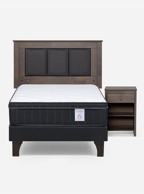 Imagen 2 del producto Cama Europea 1 Plaza New Style 6 Plus + Set Rachel