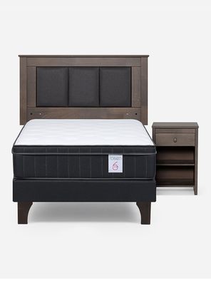 Imagen 2 del producto Cama Europea 1.5 Plazas New Style 6 Plus + Set Rachel