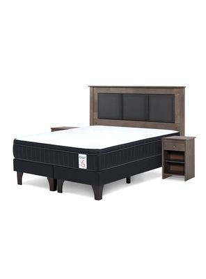 Imagen 1 del producto Cama Europea 2 Plazas New Style 6 Plus + Set Rachel