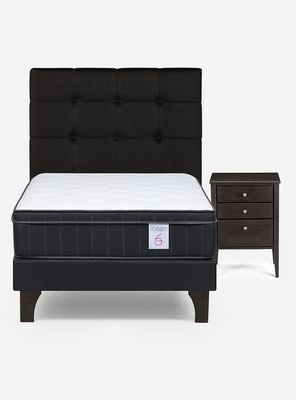 Imagen 2 del producto Cama Europea 1 Plaza New Style 6 Plus + Set Issey