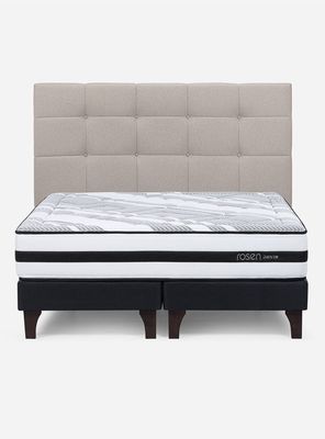 Imagen 2 del producto Cama Europea 2 Plazas Driven + Respaldo Issey Niebla