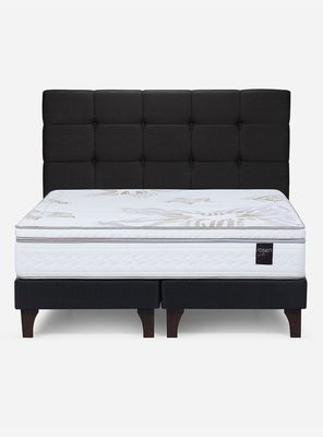 Imagen 2 del producto Cama Europea 2 Plazas Art 4 Base dividida + Respaldo Issey Grafito