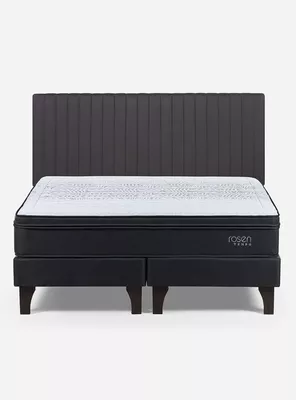 Imagen 2 del producto Cama Europea 2 Plazas Tempo Base dividida + Respaldo Lucio Grafito