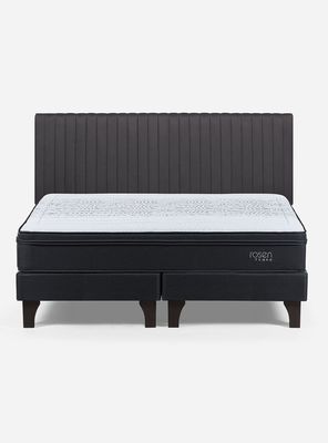 Imagen 2 del producto Cama Europea King Tempo + Respaldo Lucio Grafito