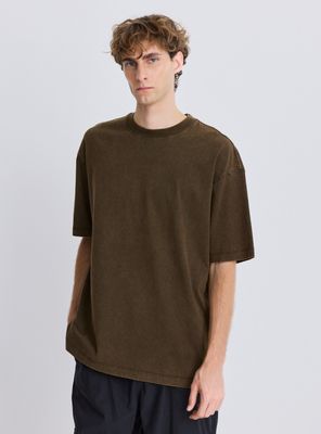 Polera Cuello Polo Manga Corta Oversize Lavada