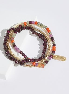 Pulsera Mix Piedras y Mostacillas