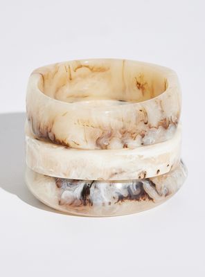 Imagen 2 del producto Pulsera Pack Rígida de Resina con Efecto Marmolado