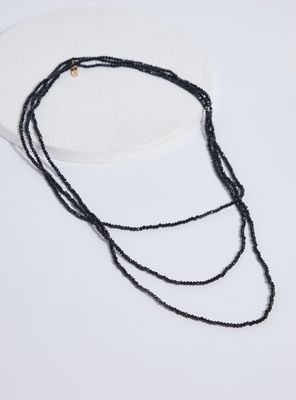 Collar Largo de Mostacillas con Brillo