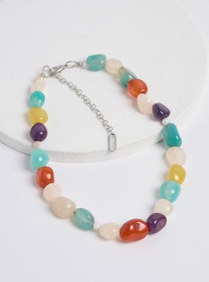 Imagen 1 del producto Collar Resina con Formas de Piedra Irregular Colores