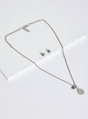 Set Collar y Aros Estrella Plata