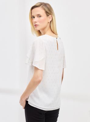 Imagen 2 del producto Blusa Fluida Manga Tulipán y Tela con Brillo