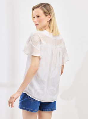 Imagen 2 del producto Blusa Fluida Estampada con Hilos de Lurex