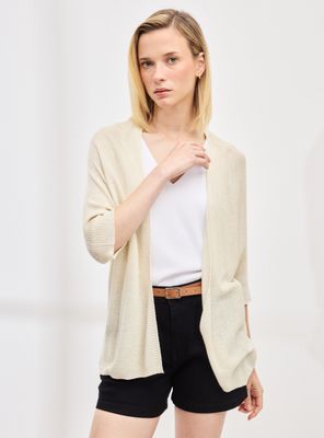 Chaleco Tipo Kimono con Detalle Metalizado