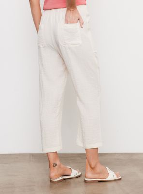 Imagen 2 del producto Pantalón Crop Fluido con Cintura Elasticada