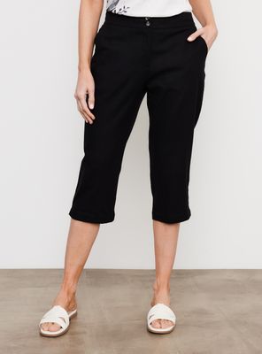 Pantalón Capri de Lino Estampado