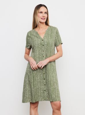 Vestido Camisero Fluido Estampado