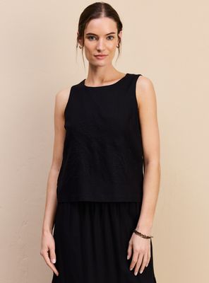 Blusa con Lino Bordado