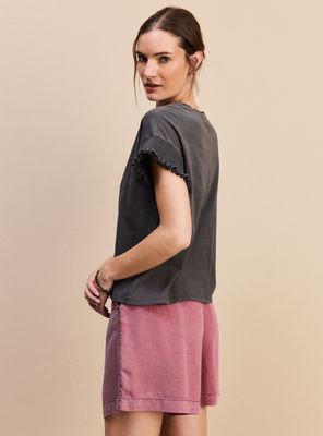 Imagen 2 del producto Polera con Proceso de Lavado Vuelo en Manga