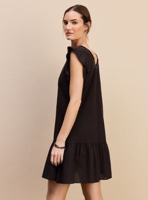 Imagen 2 del producto Vestido con Proceso de Lavado Detalle de Cadena en Escote