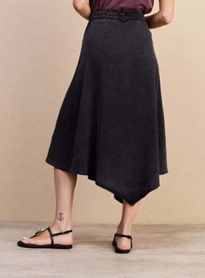 Imagen 2 del producto Falda Envolvente con Proceso de Lavado