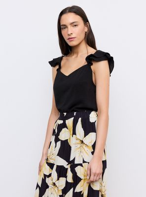 Blusa Escote V con Volantes