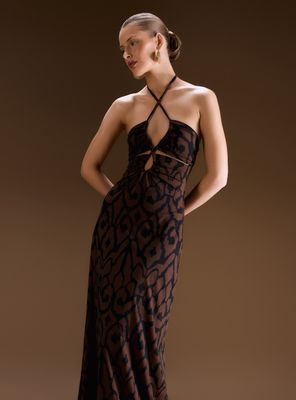 Vestido Strapless Ajustado Cut Out Colección Ange Eyzaguirre