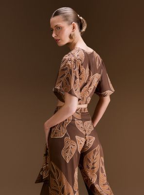 Imagen 2 del producto Blusa Cruzada con Nudo Colección Ange Eyzaguirre