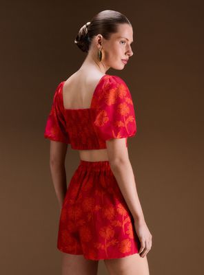 Imagen 2 del producto Blusa Manga Abullonada con Hebilla Colección Ange Eyzaguirre