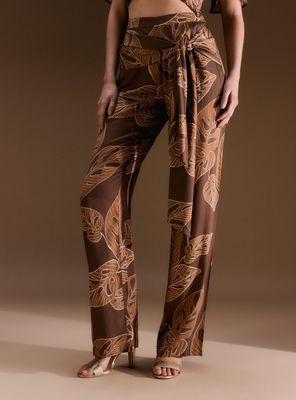 Pantalón Straight Fluido con Lazo Colección Ange Eyzaguirre