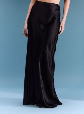 Falda Maxi Satinada Colección María Guldman