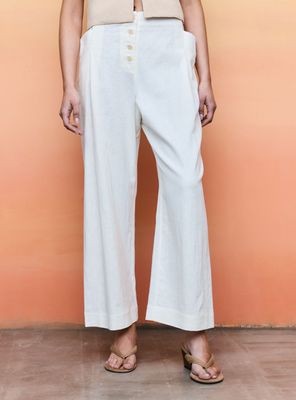 Pantalón Culotte con Pinzas y Bolsillos