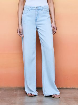 Jeans Pantalón Fluido Pierna Ancha