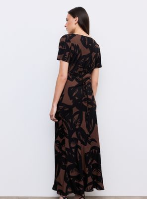 Imagen 2 del producto Vestido Fluido Escote V Manga Corta