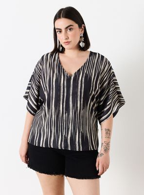 Blusa Kimono Escote V