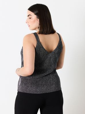 Imagen 2 del producto Polera Metalizada Pabilos Anchos y Capas