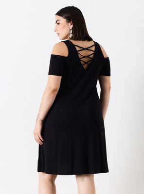 Imagen 2 del producto Vestido Hombros Cut-Out y Espalda con Pabilos Cruzados