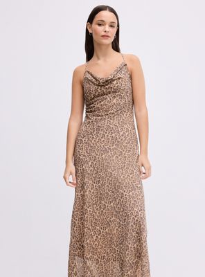 Vestido Drapeado Espalda Abierta