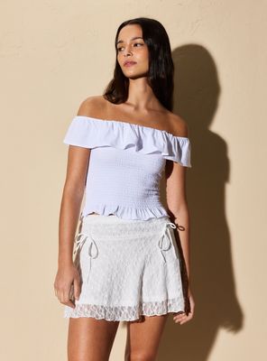 Polera Off Shoulder con Panal