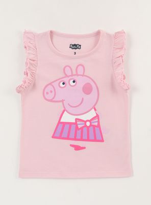 Polera Toddlera con Vuelos Peppa Pig