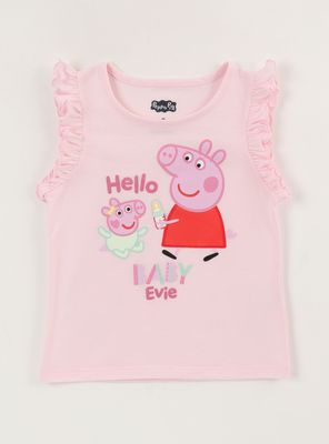 Polera con Vuelos Baby Evie Peppa Pig