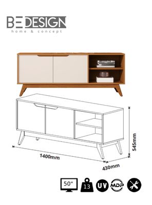 Imagen 2 del producto Rack TV Tucuman 2 Puertas Caramelo Perla