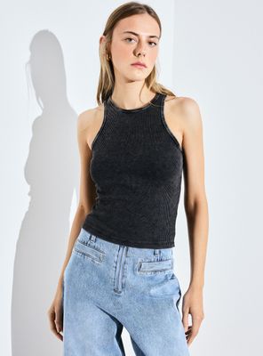 Polera Halter sin Mangas Lavada