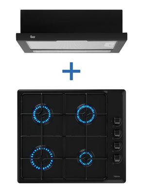 Kit Emporable Encimera HLX 640 BK + Campana TL6310 BK