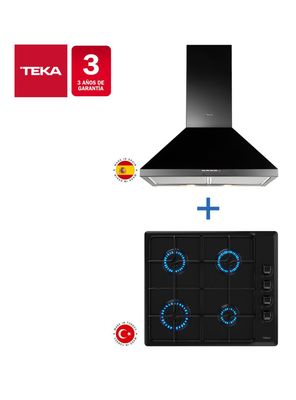 Imagen 2 del producto Kit Emporable Encimera HLX 640 BK + Campana DBB 60 BK