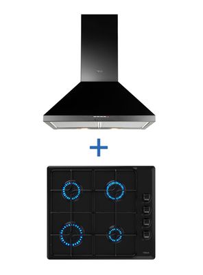 Kit Emporable Encimera HLX 640 BK + Campana DBB 60 BK