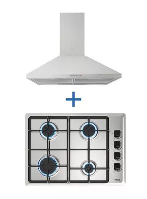 Kit Empotrable Encimera HLX 540 BUT + Campana DBB 60 INOX