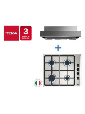 Imagen 2 del producto Kit Empotrable Encimera HLX 640 INOX + Campana PLR 6320 INOX