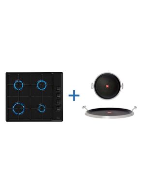 Kit Empotrable Encimera HLX640 BK + Grill Redondo
