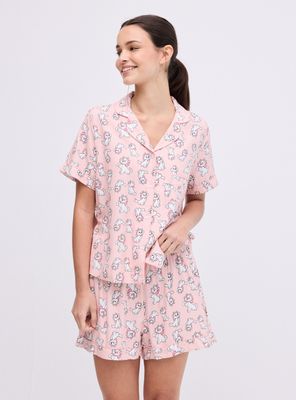 Pijama Camisero Full Print Disney Marie